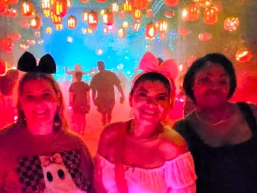 Board Friends Events bachelorette party — guests having fun at a themed event with glowing pumpkin lanterns
