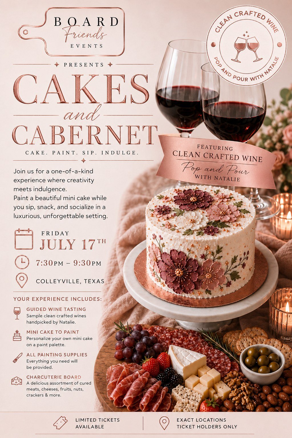 Cakes and Cabernet flyer
