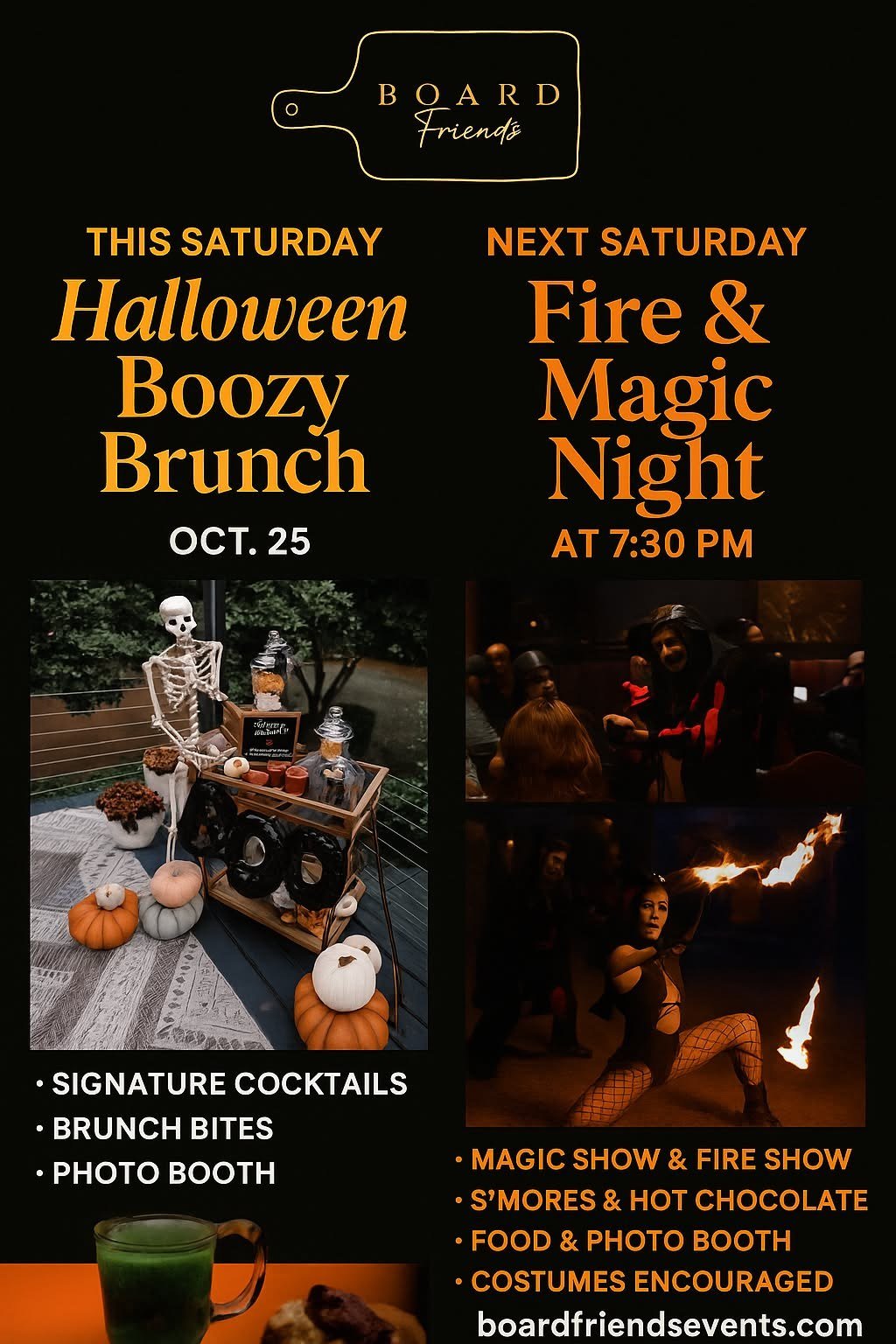 Halloween Boozy Brunch flyer — October 25 2025