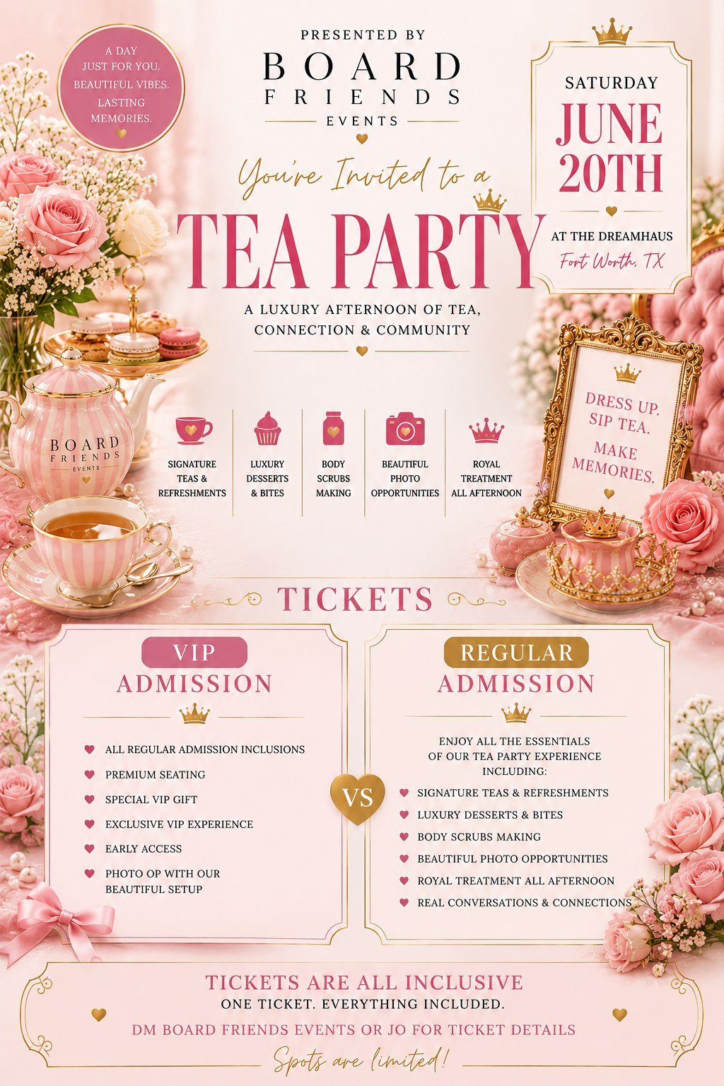 Sugar Honey Ice Tea Tea Party flyer